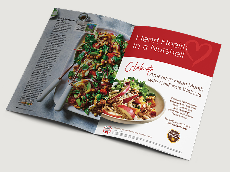 American Heart Month Advertisement California Walnuts